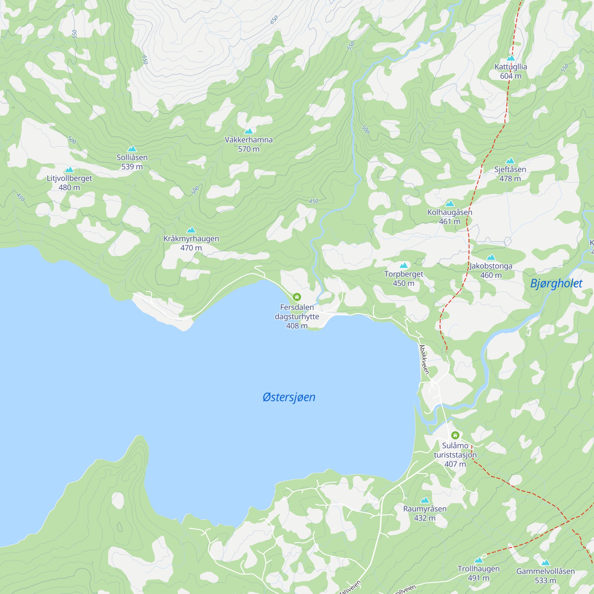 Fersdalen dagsturhytte map