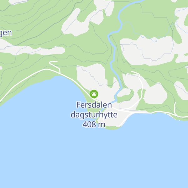 Map of Fersdalen dagsturhytte