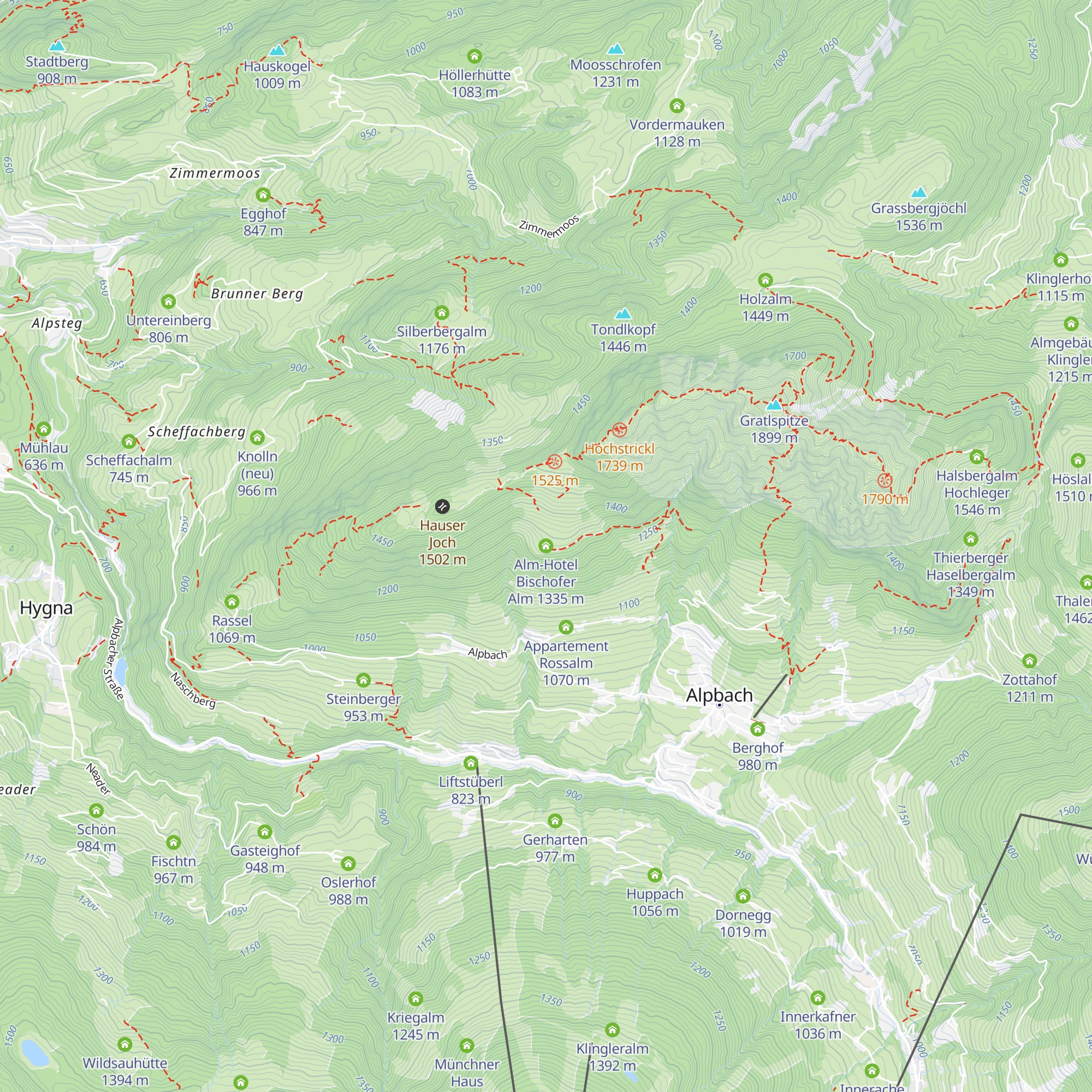 Alm-Hotel Bischofer Alm map