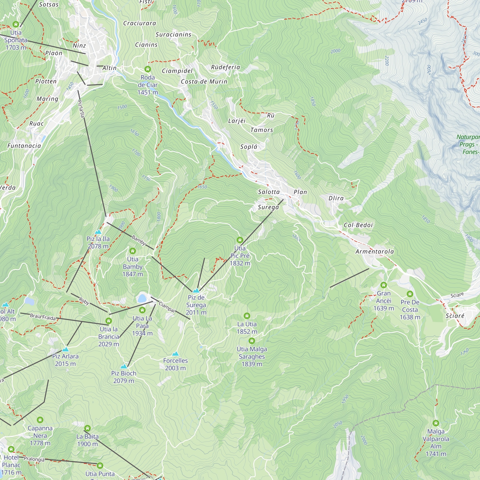 Ütia Pic Pré map
