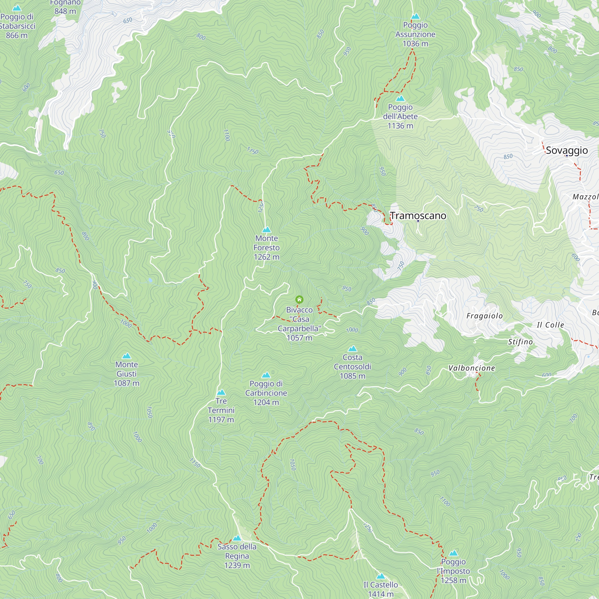 Bivacco "Casa Carparbella" map