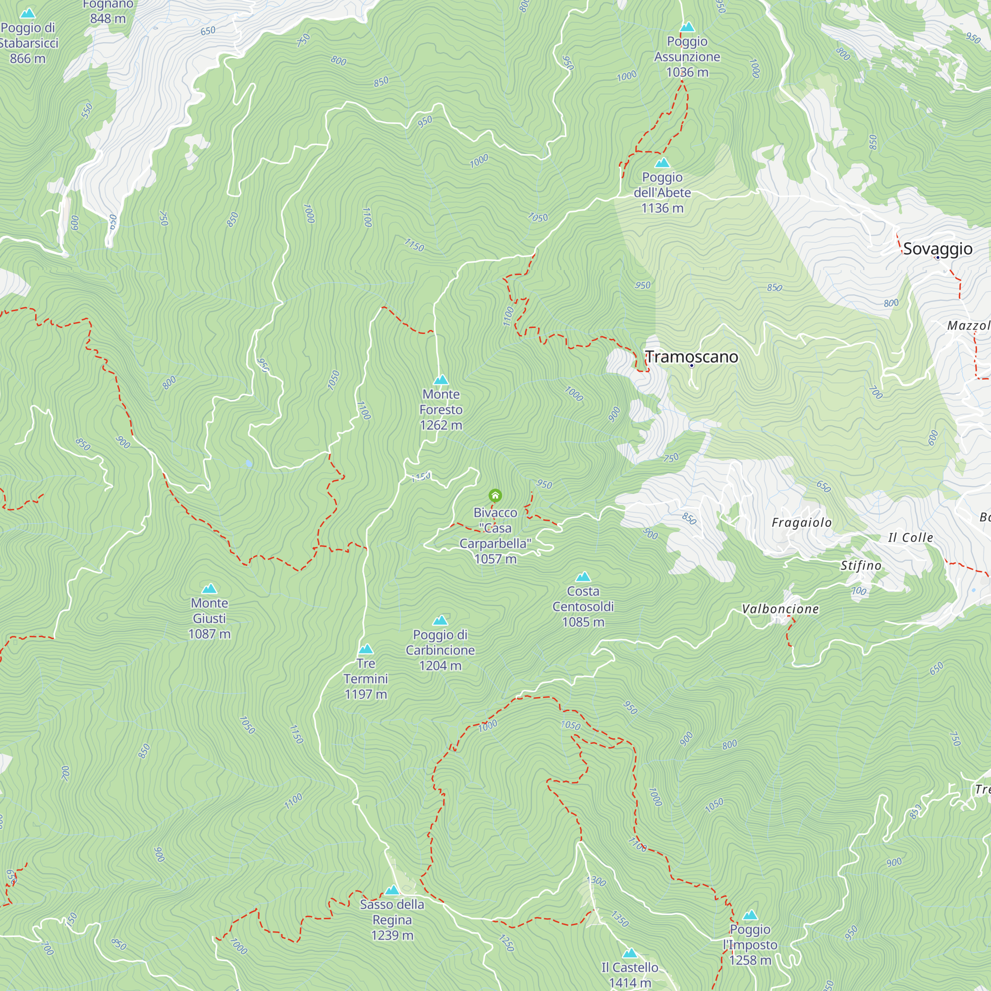 Bivacco "Casa Carparbella" map