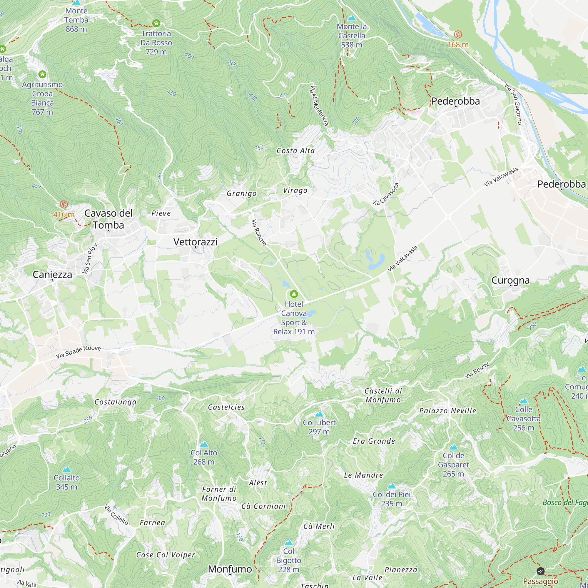 Hotel Canova Sport & Relax map