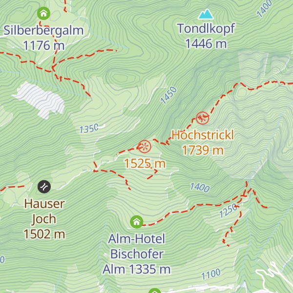 Map of Aussichtshütte Bischoferjoch