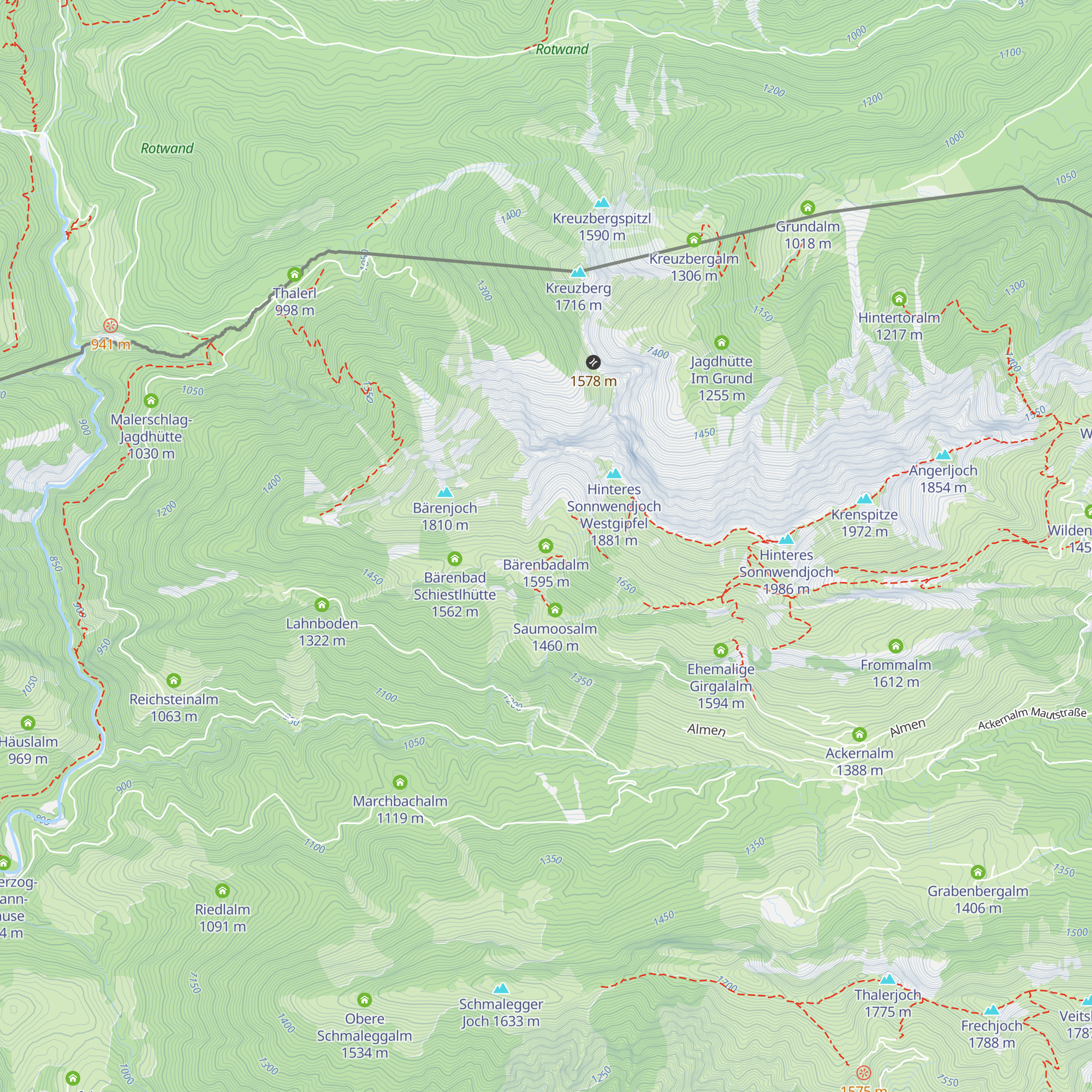 Bärenbadalm map