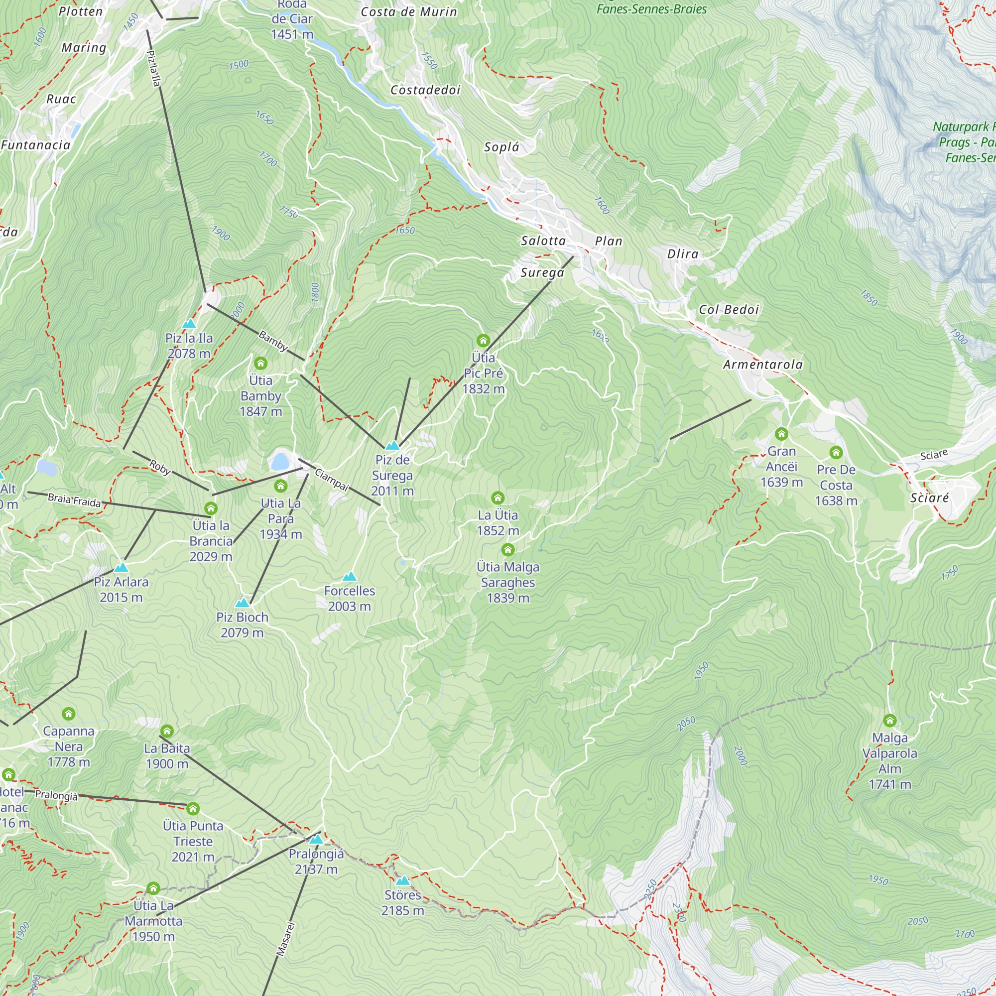 La Ütia map