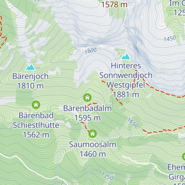 Map of Kajetanhütte