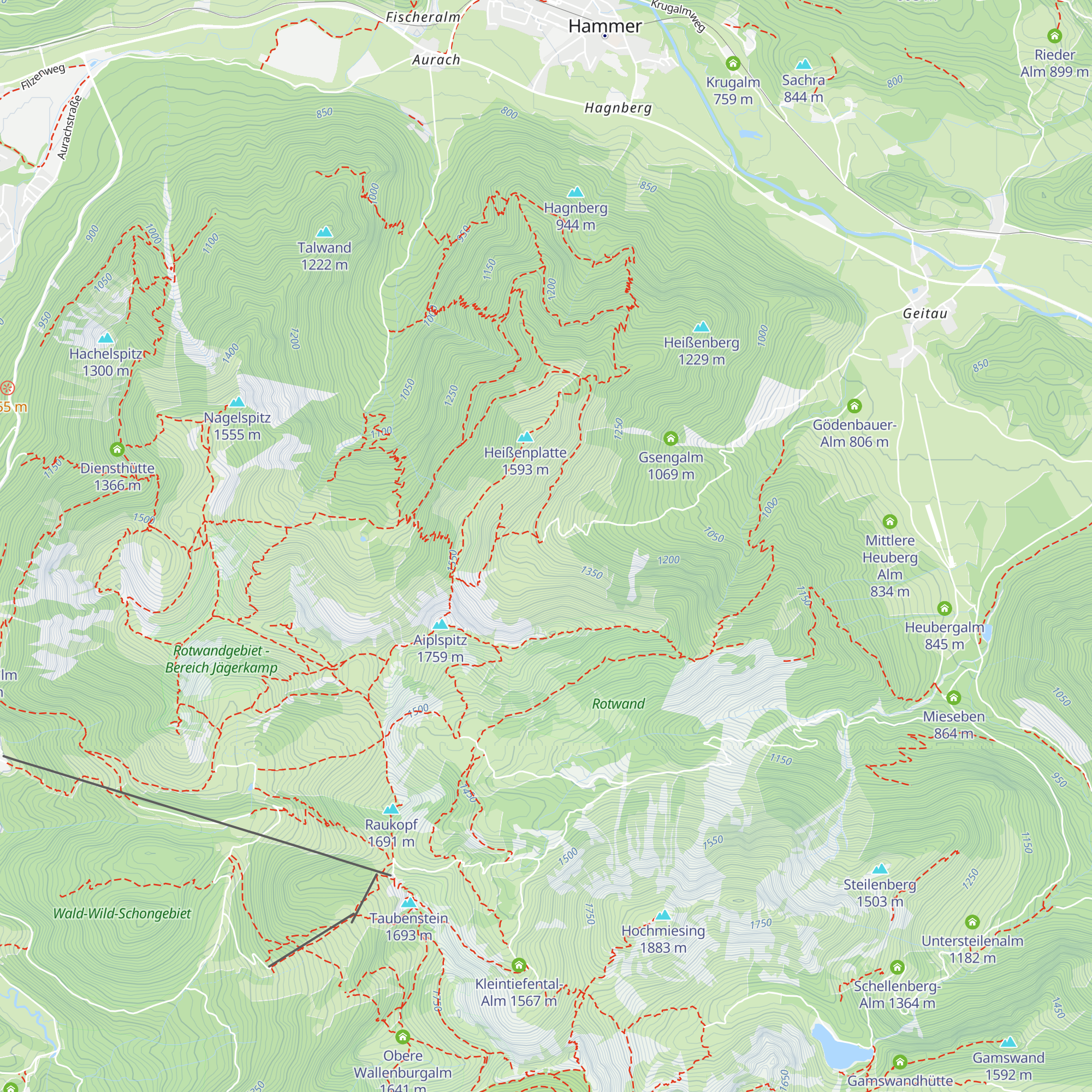 Geitauer Alm map