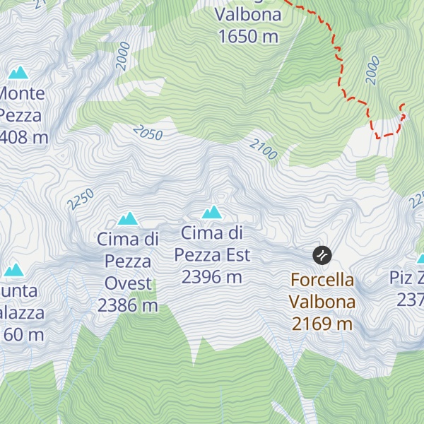 Map of Cima di Pezza Est