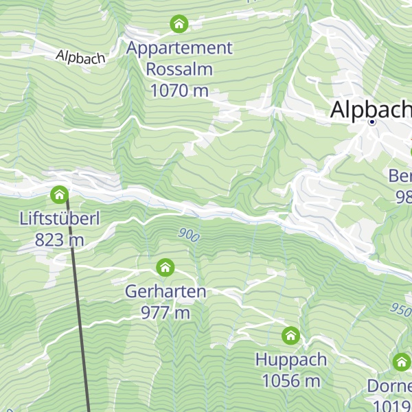 Map of Ferienwohnungen Mühlanger