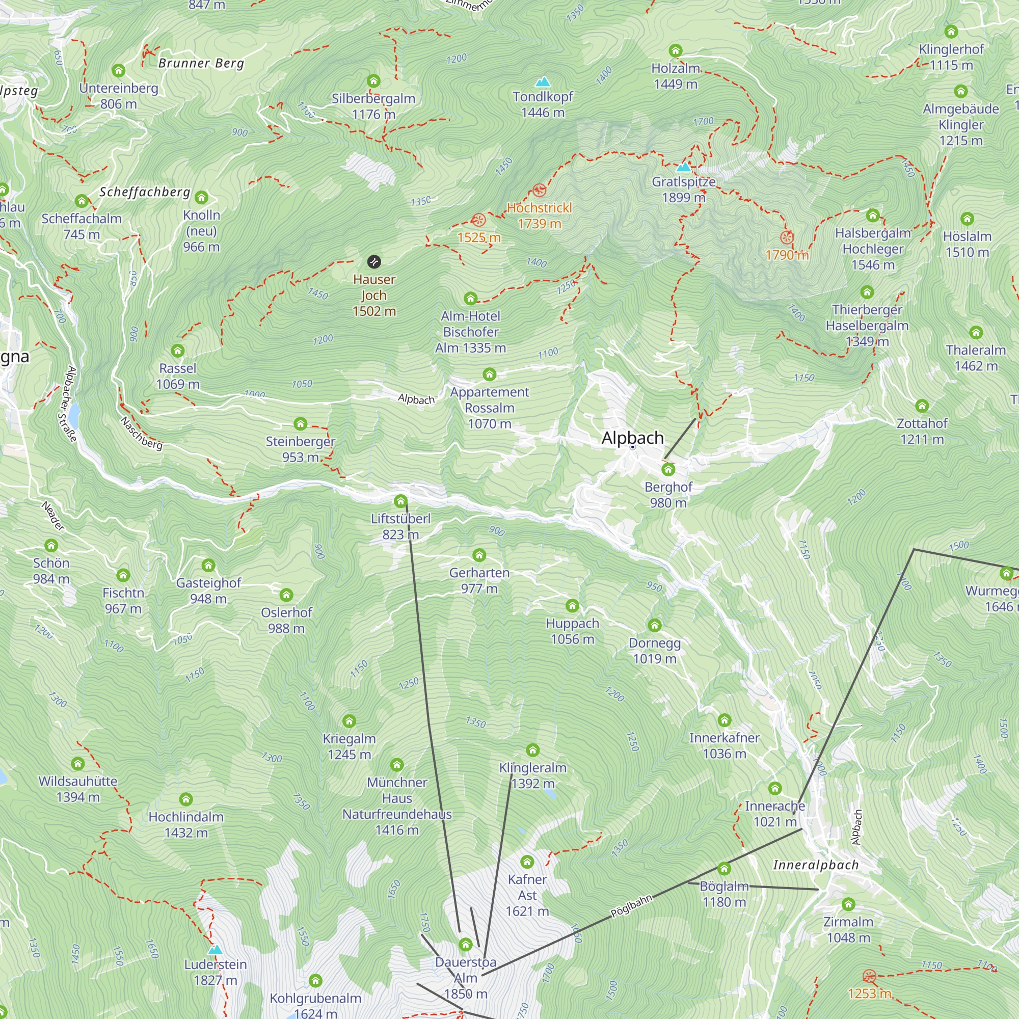 Ferienwohnungen Mühlanger map