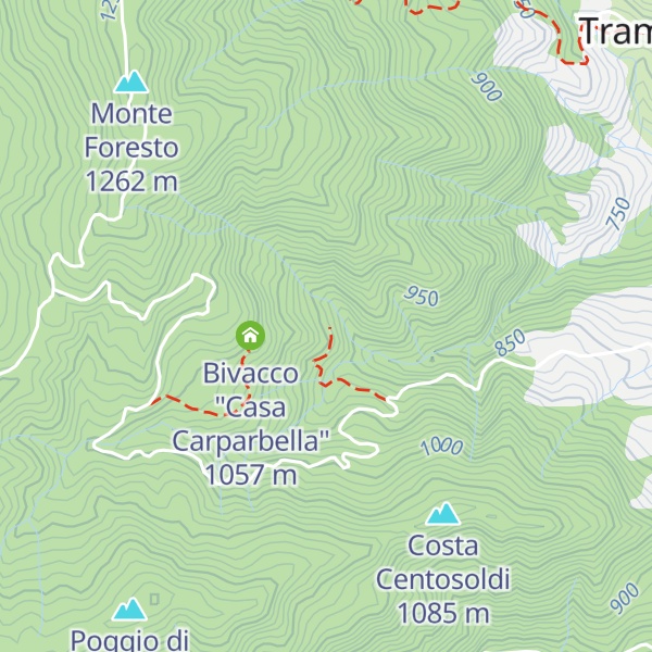 Map of Bivacco "Seccatoio Le Buche - Matteone"