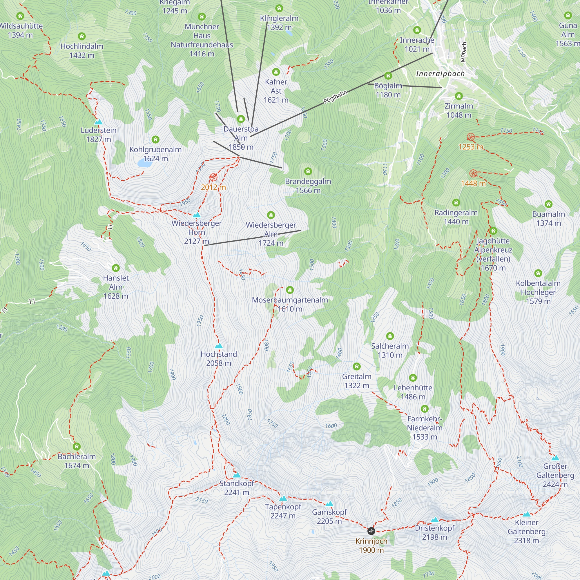 Moserbaumgartenalm map