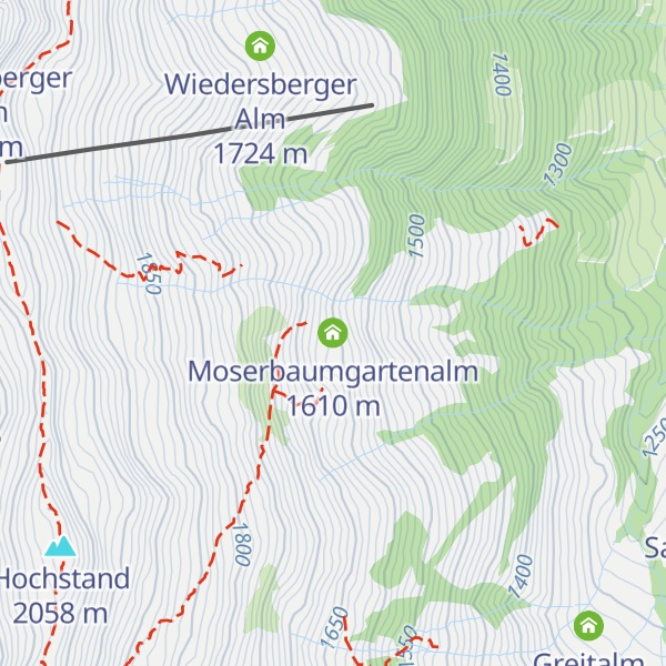 Map of Moserbaumgartenalm