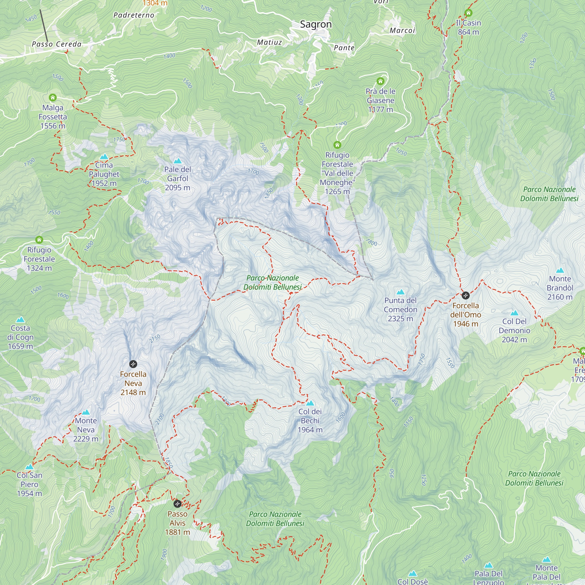 Bivacco Walter Bodo map