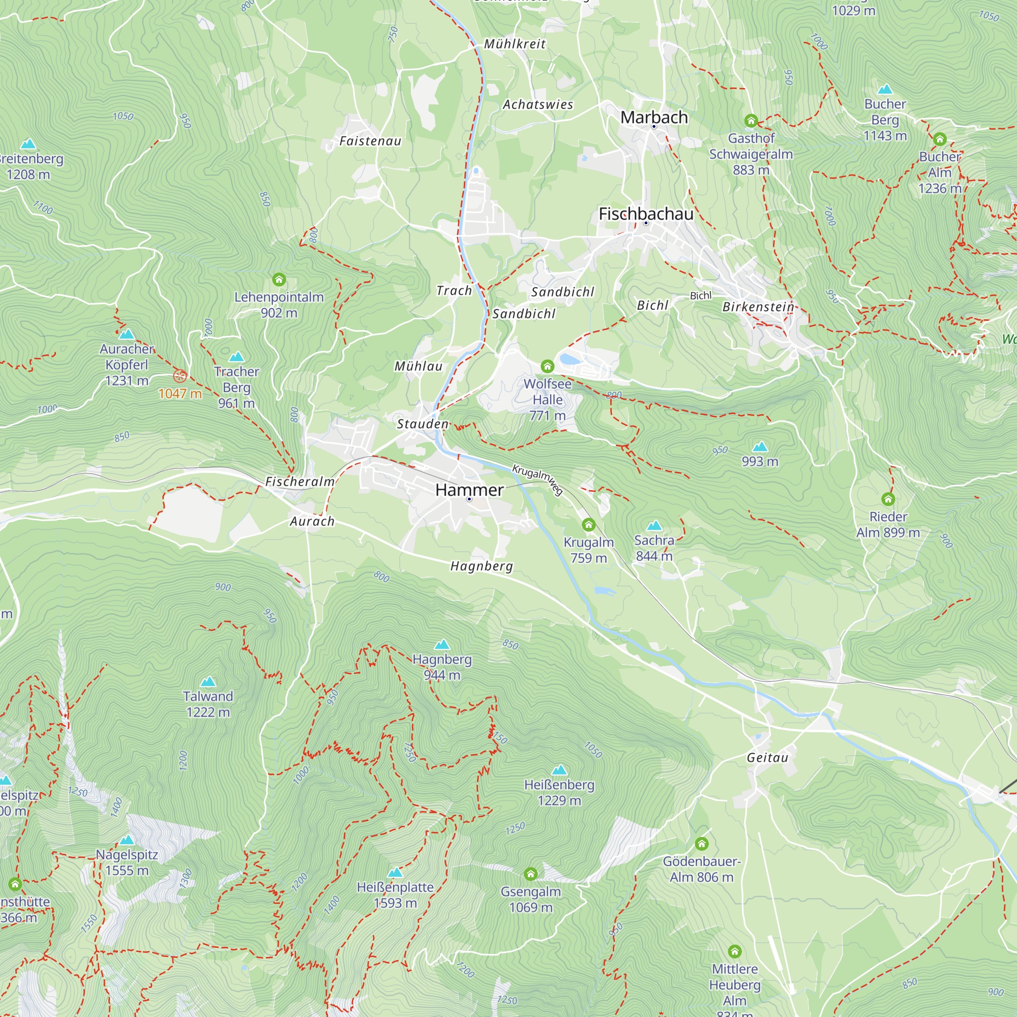DAV-Haus Hammer map