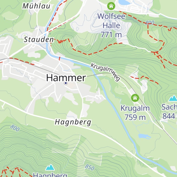 Map of DAV-Haus Hammer