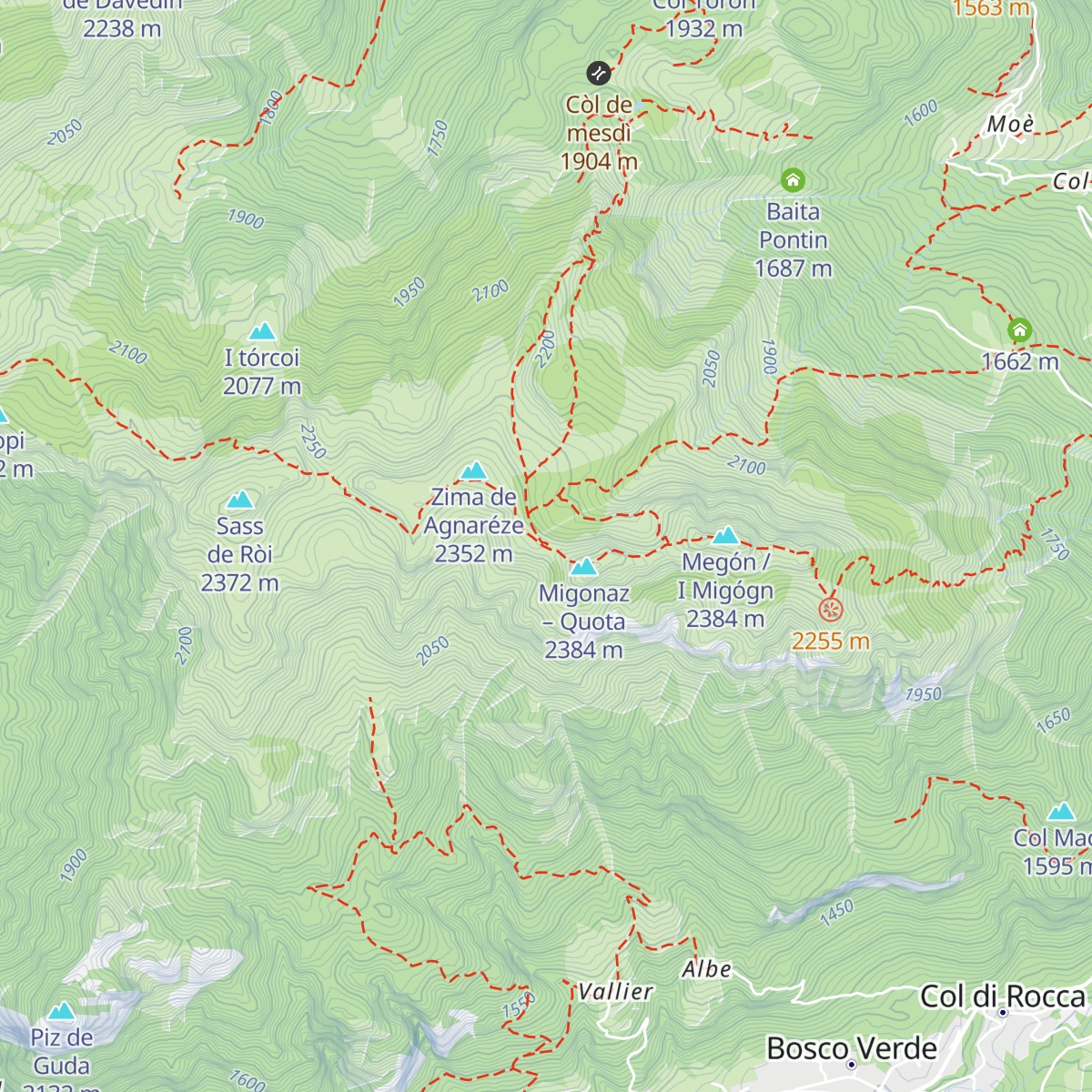 Tabié dal Lóf map