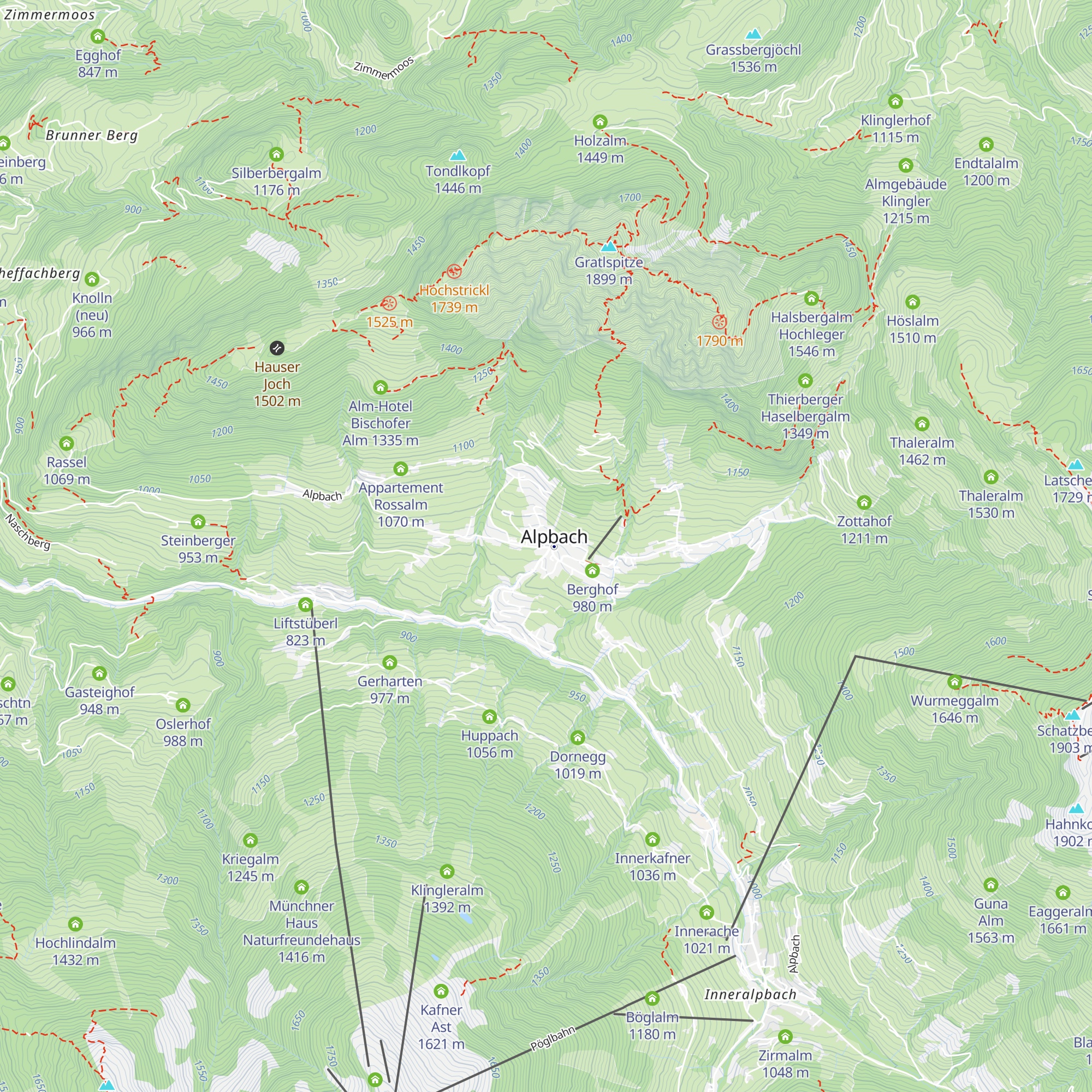 Postalm map