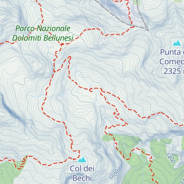 Map of Casera Cimonega