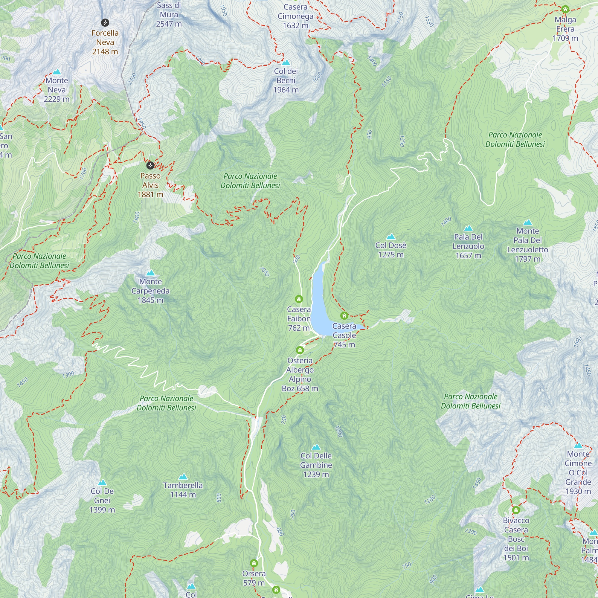 Casera Faibon map