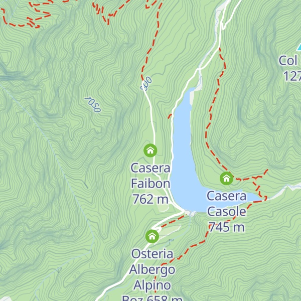 Map of Casera Faibon