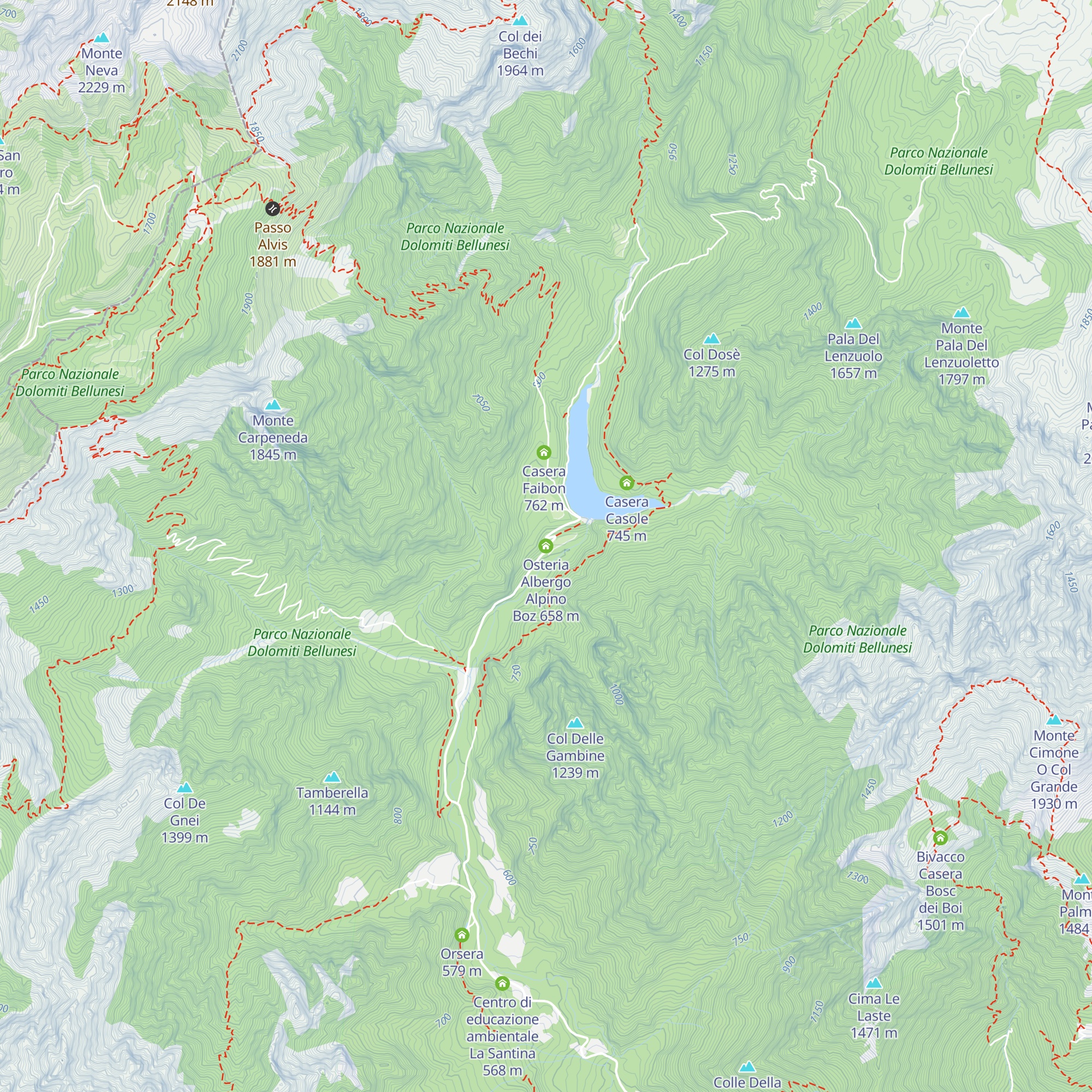 Osteria Albergo Alpino Boz map