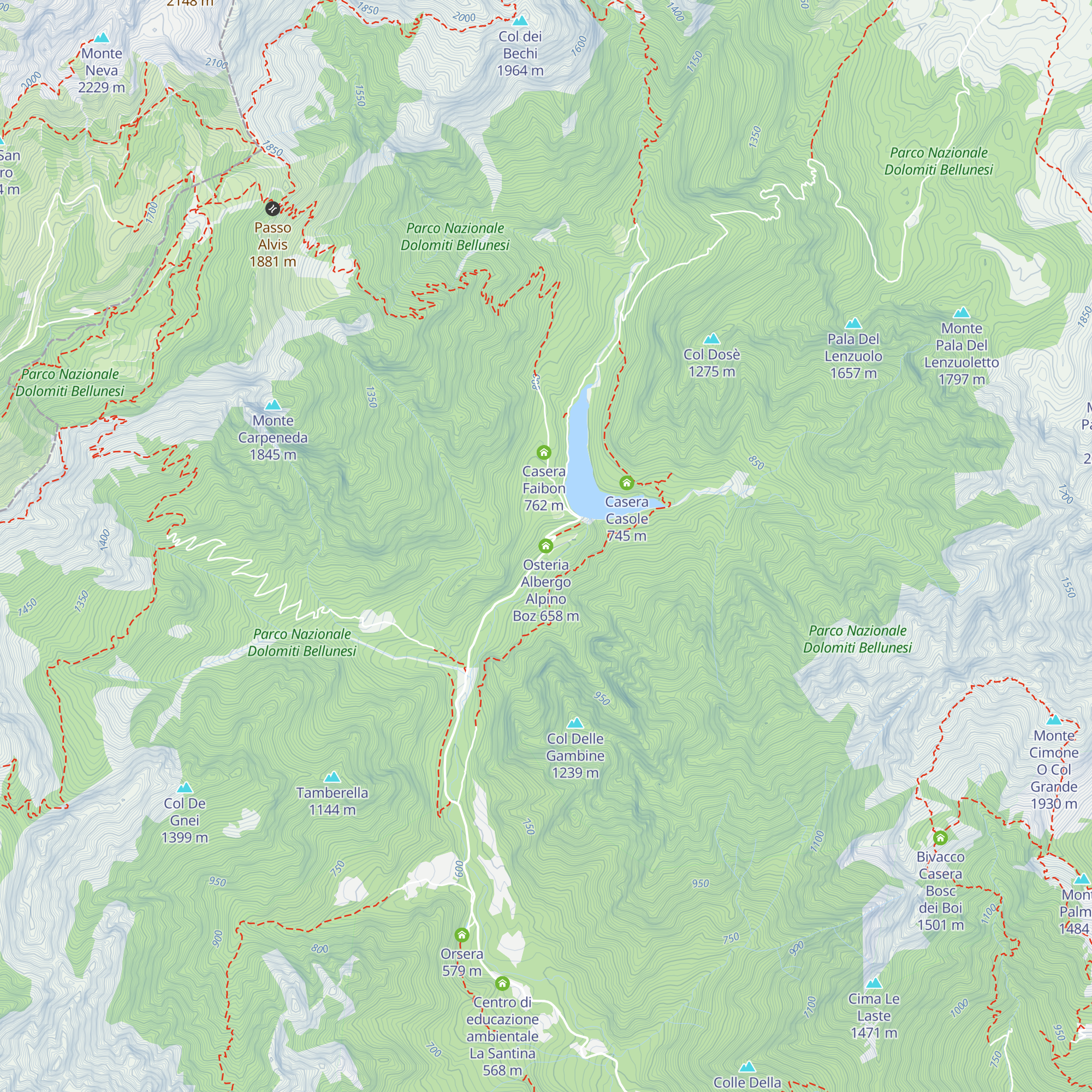 Osteria Albergo Alpino Boz map