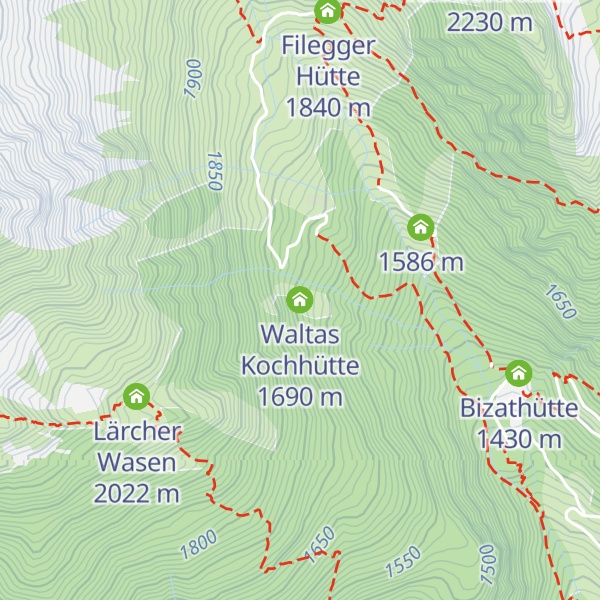 Map of Waltas Kochhütte