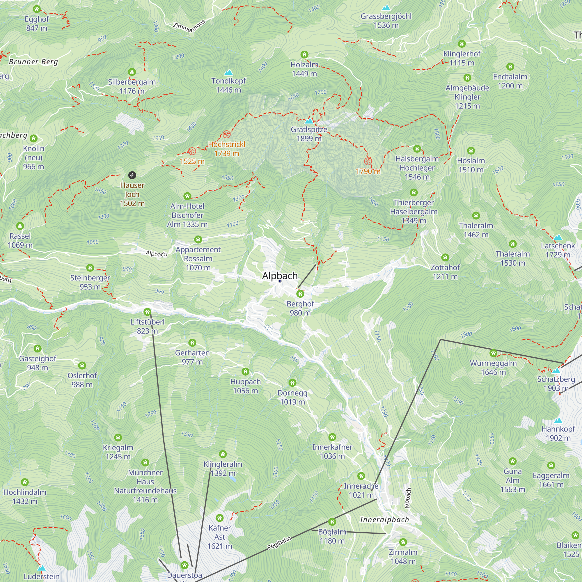 Tourismusbüro Alpbach map