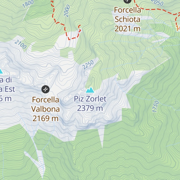 Map of Piz Zorlet