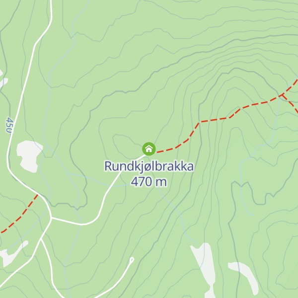 Map of Rundkjølbrakka