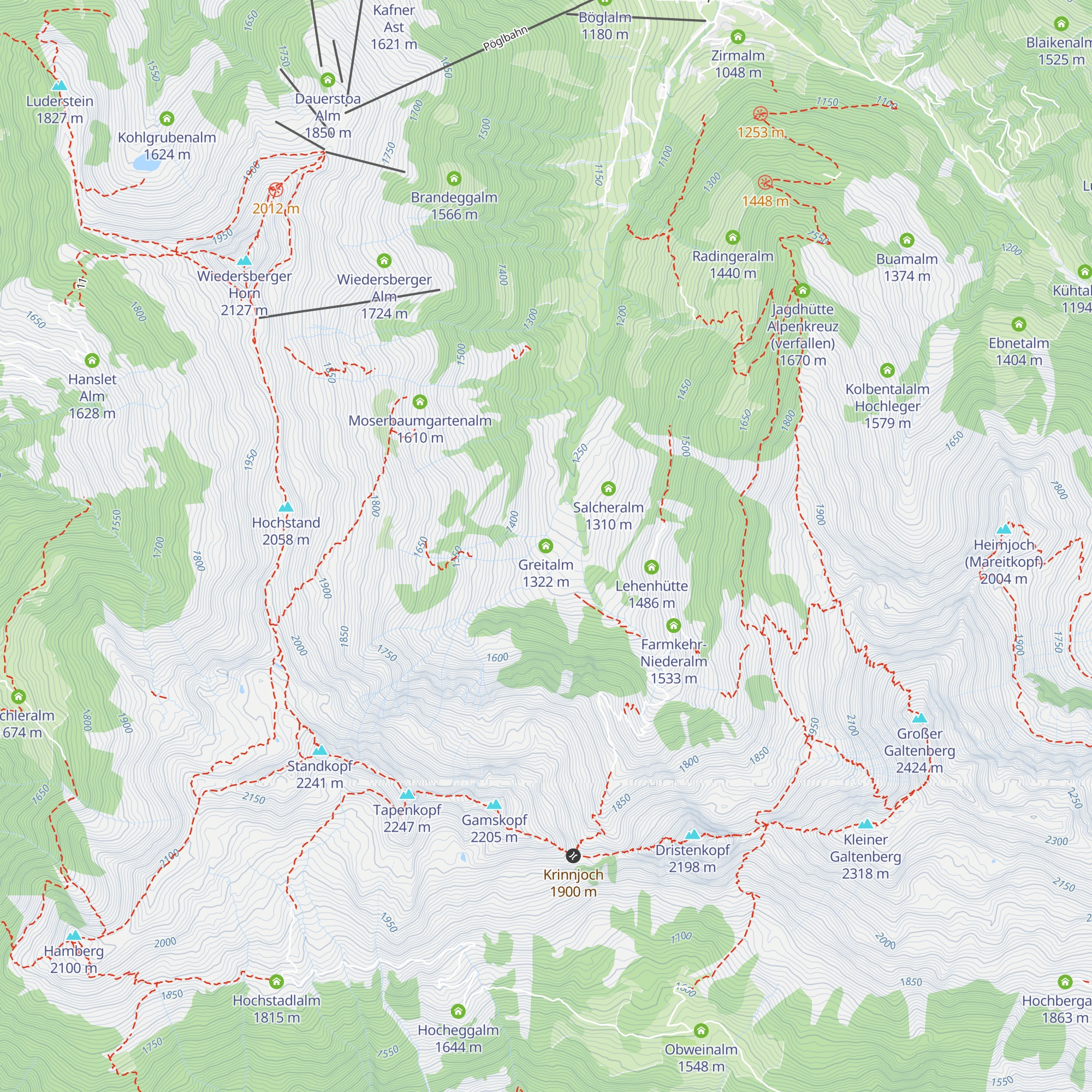 Greitalm map
