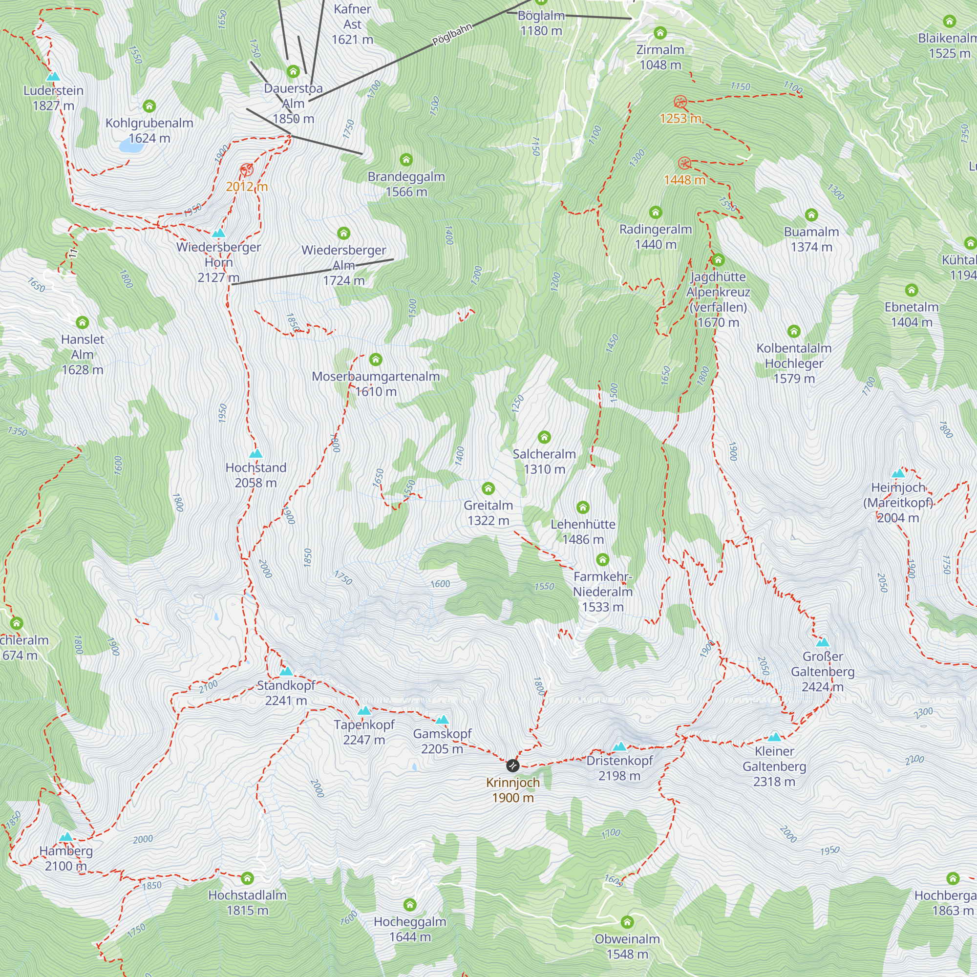 Greitalm map