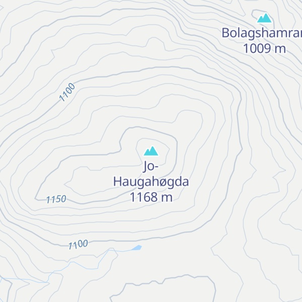 Map of Jo-Haugahøgda