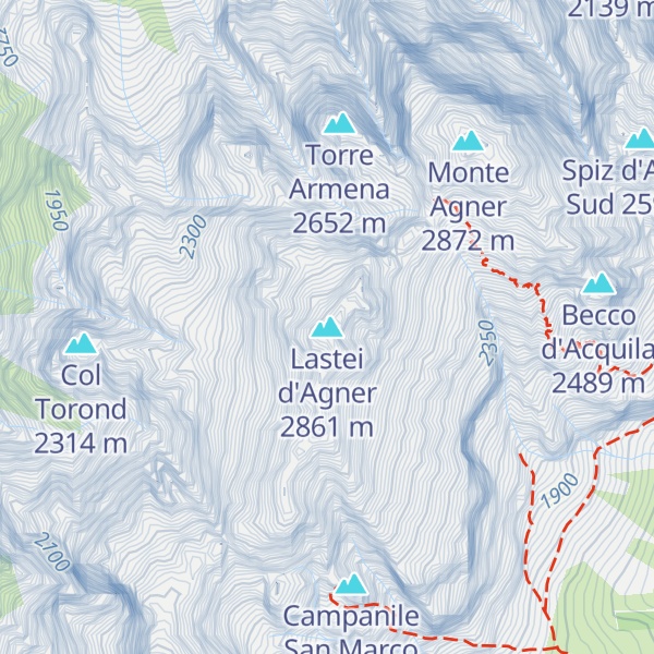 Map of Lastei d'Agner
