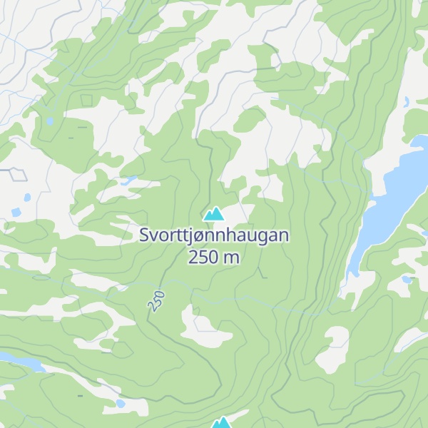 Map of Svorttjønnhaugan