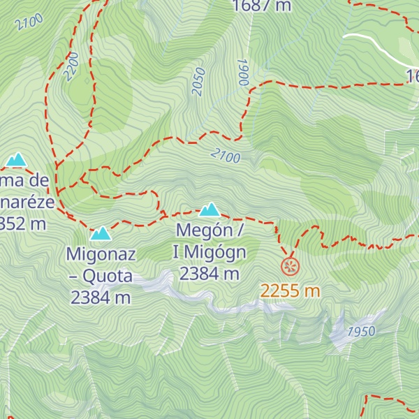 Map of Megón / I Migógn