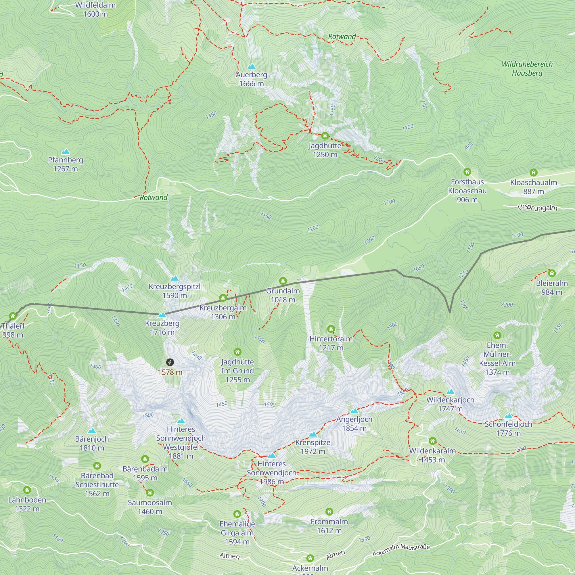 Grundalm map