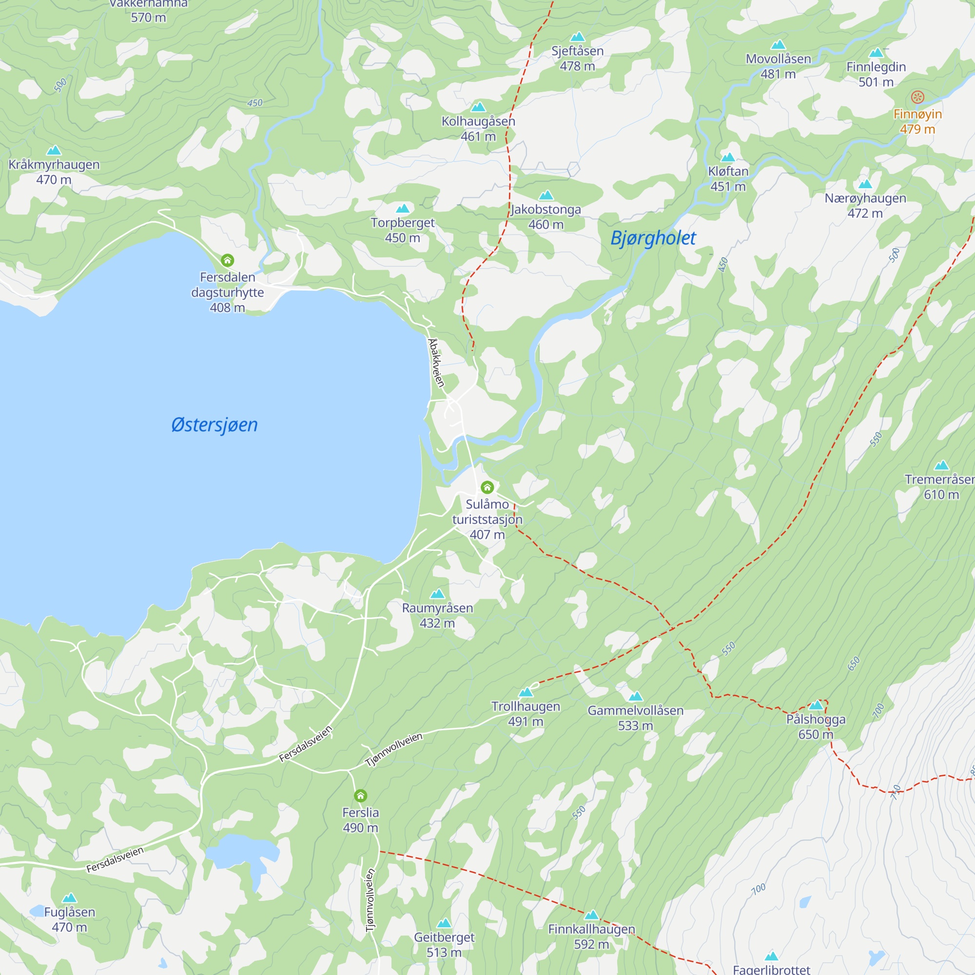 Sulåmo turiststasjon map