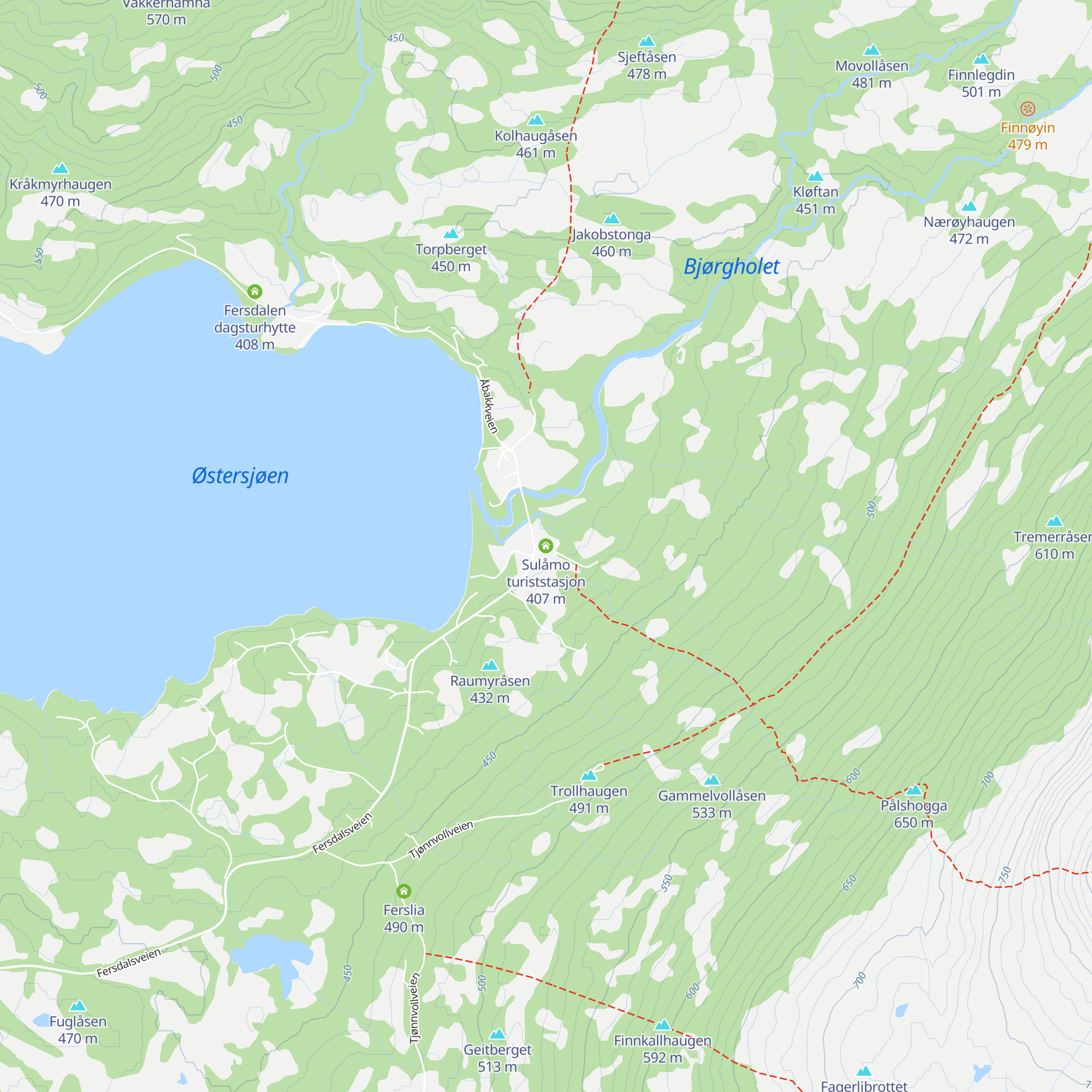 Sulåmo turiststasjon map