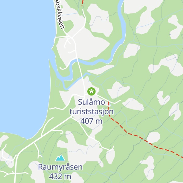 Map of Sulåmo turiststasjon