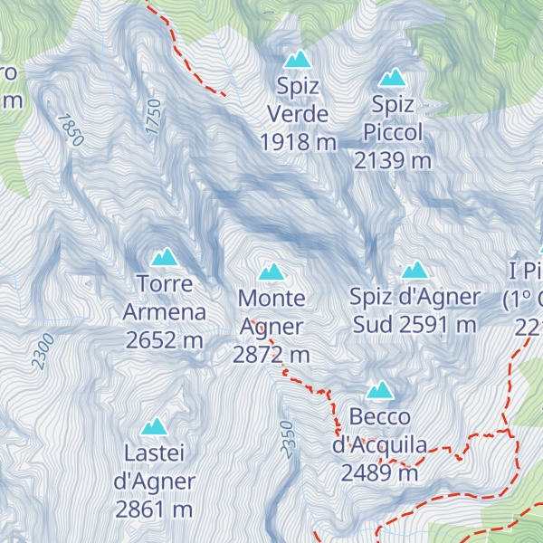 Map of Monte Agner