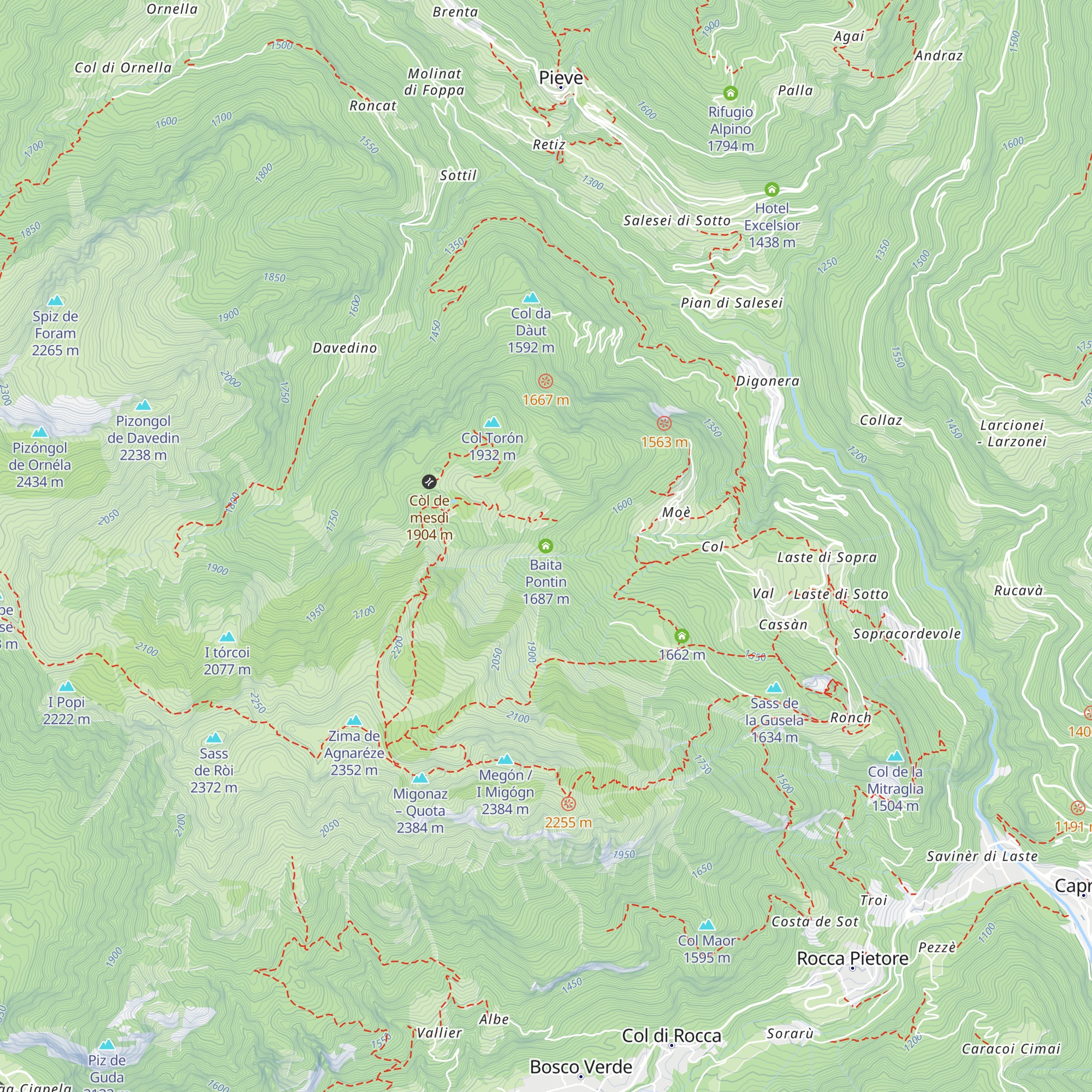 Baita Pontin map