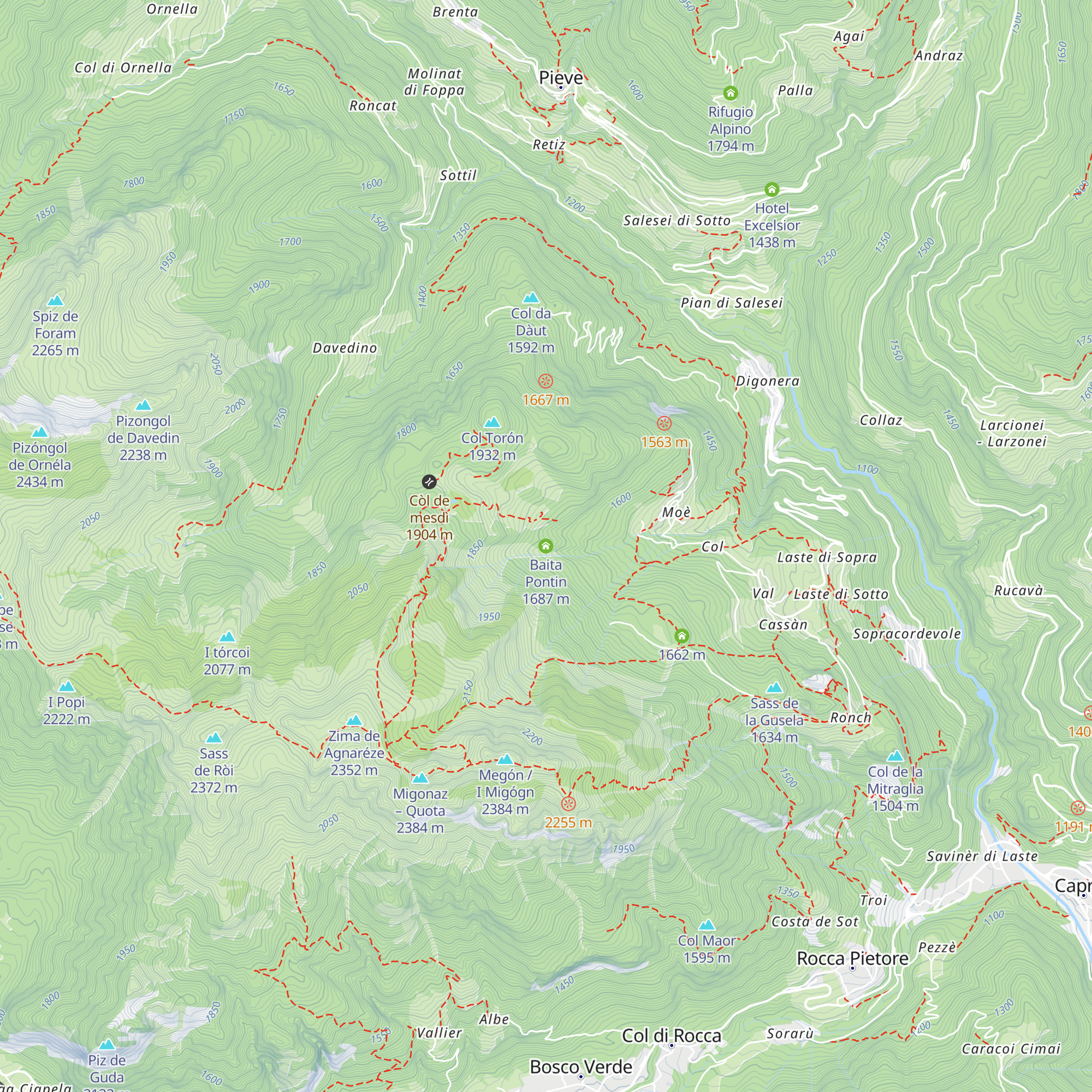 Baita Pontin map