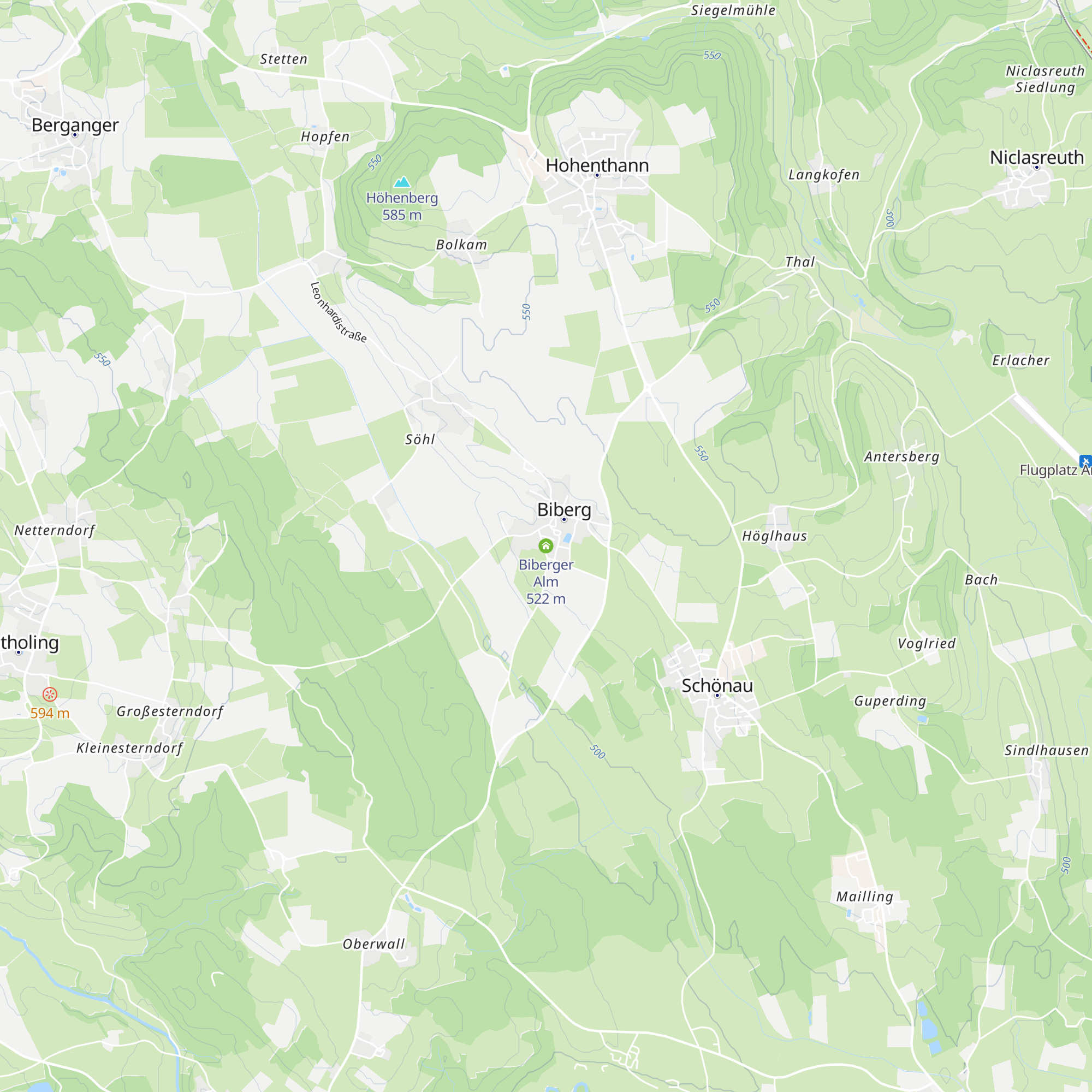 Biberger Alm map