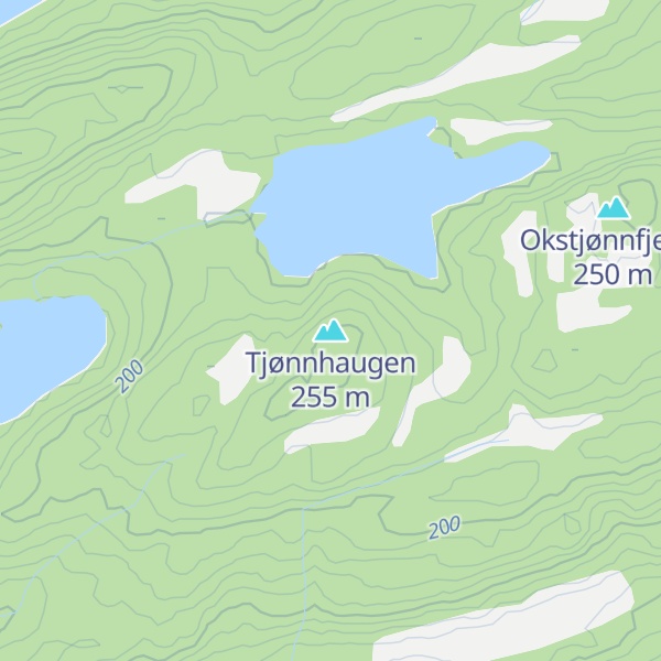 Map of Tjønnhaugen