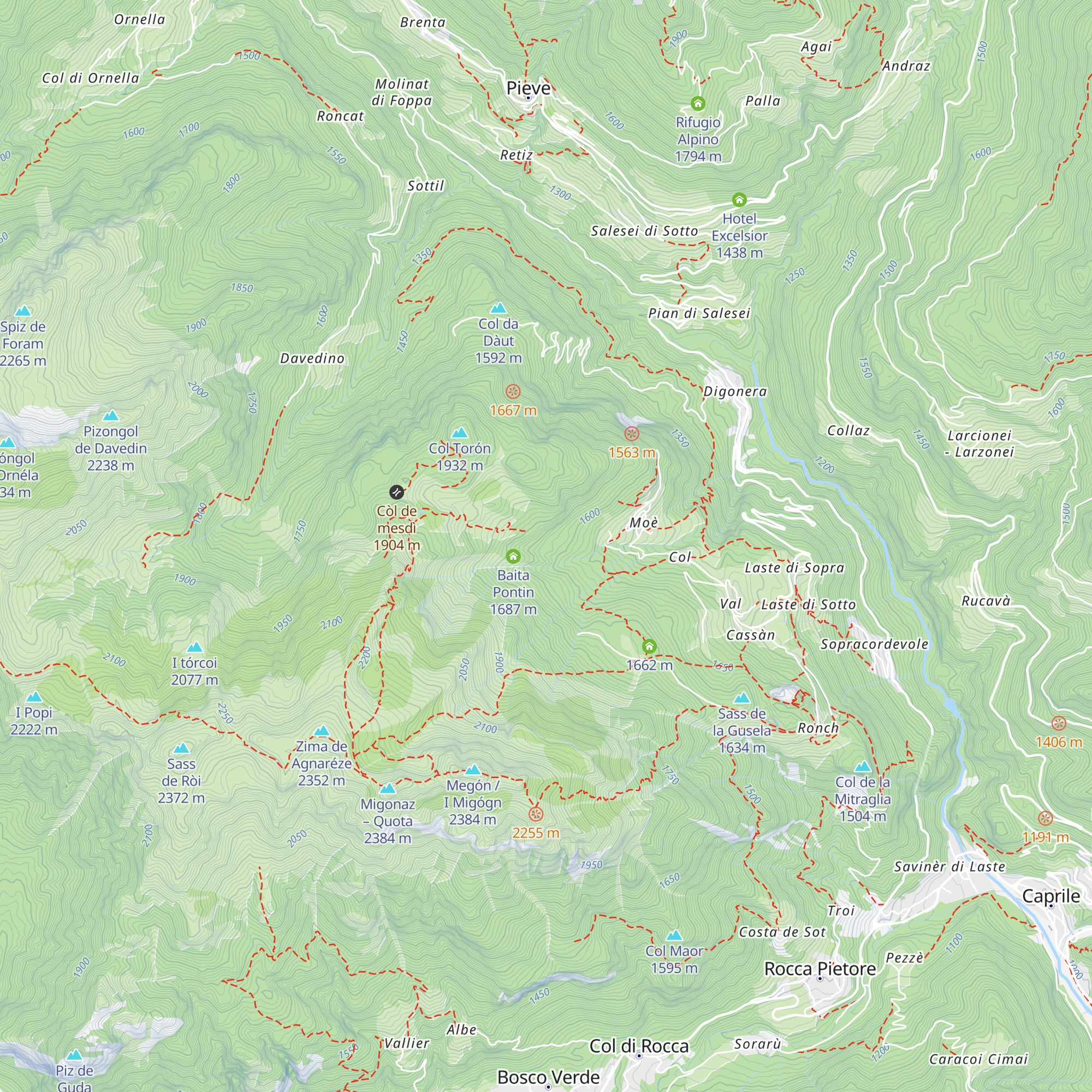Baita Col de Nuìc map
