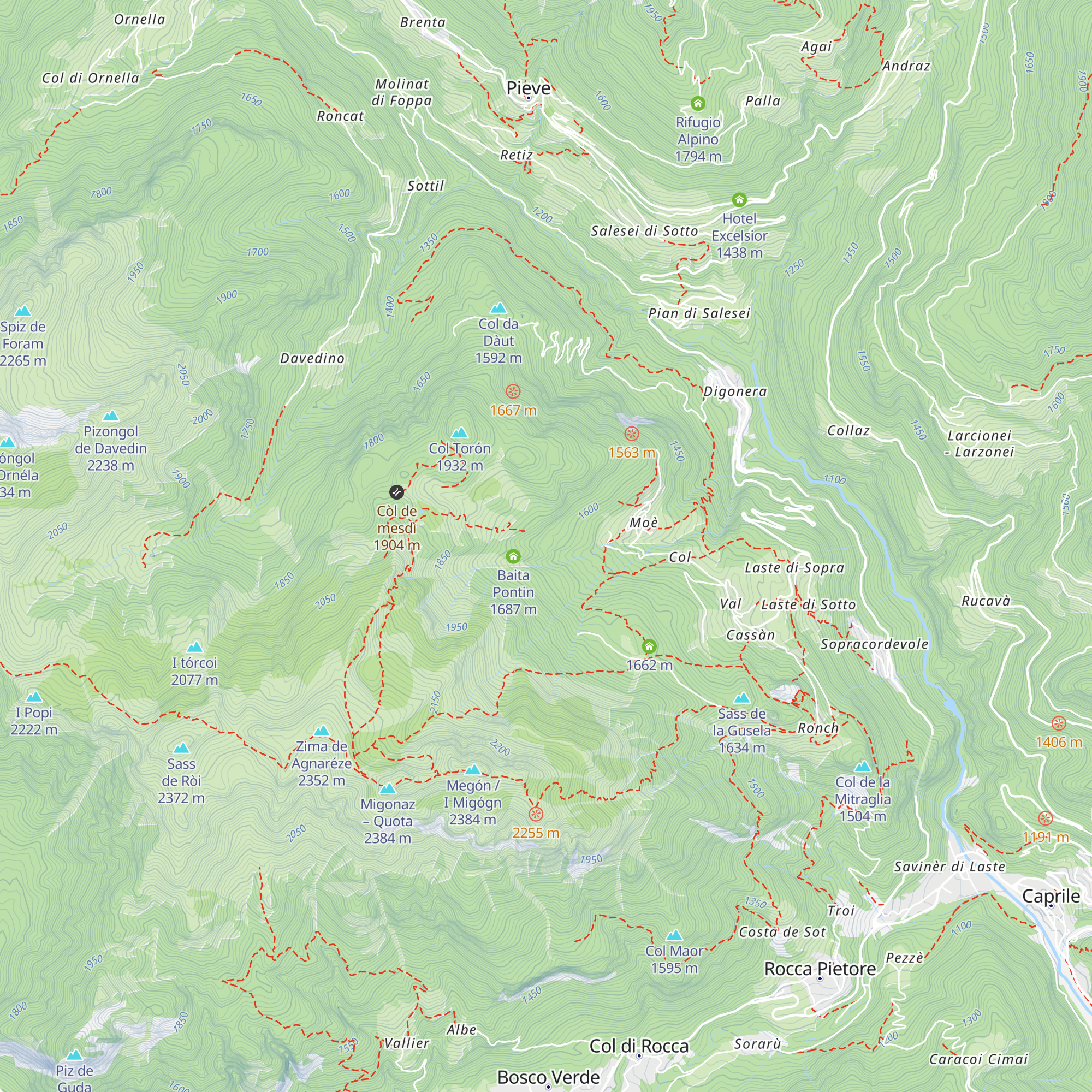 Baita Col de Nuìc map