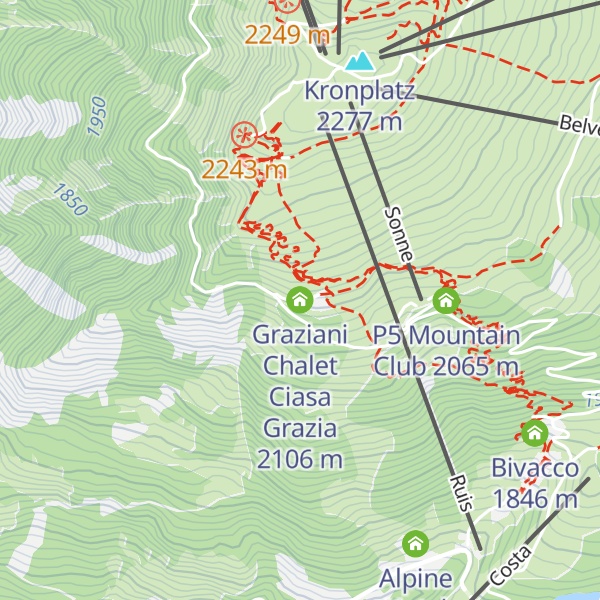 Map of Graziani Chalet Ciasa Grazia